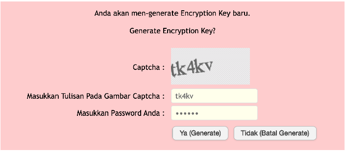 Konfirmasi Generate
